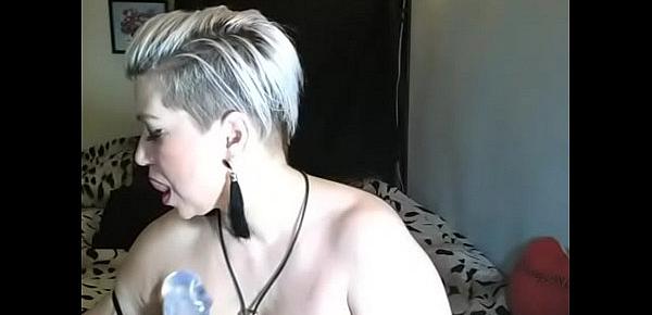  Selling webcam slut AimeeParadise pleases herself with a transparent dildo ...